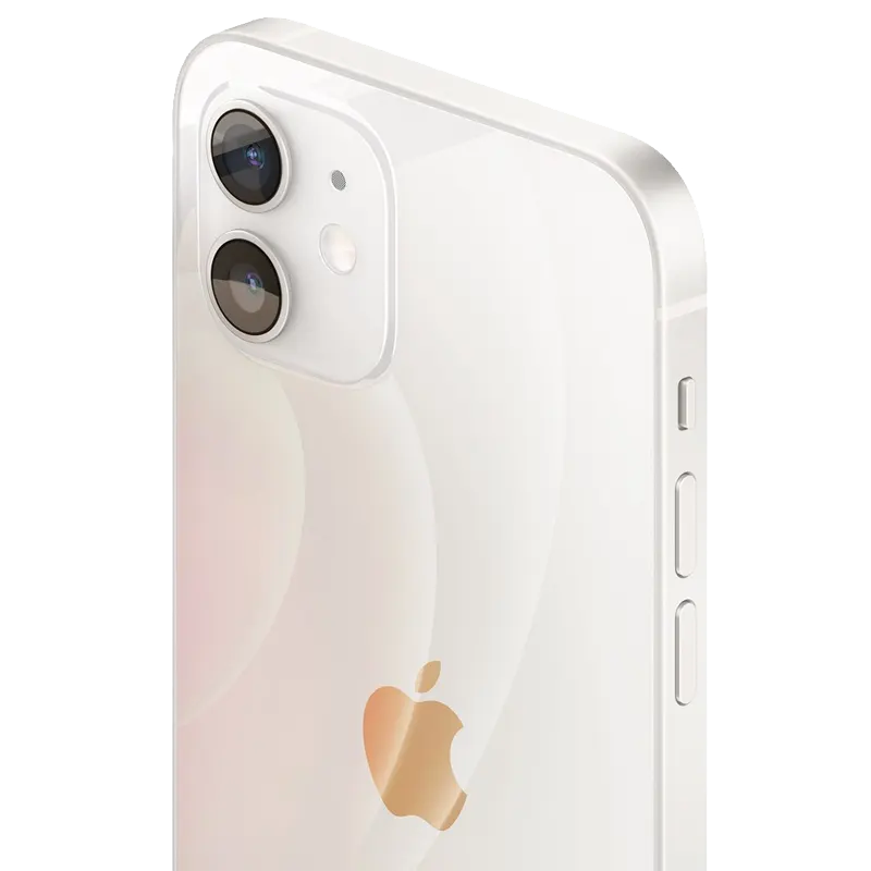 Front and back view of iPhone 12 128GB in white