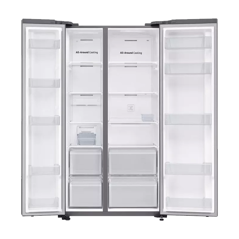 Silver Samsung fridge freezer combo